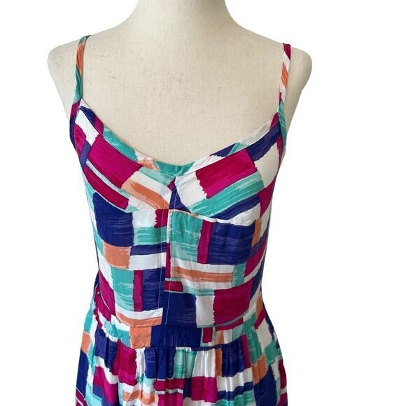 Splendid NWT Colorful Abstract Geometric Print Sundress Medium - Picture 2 of 8
